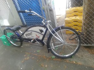 A bike with advertising